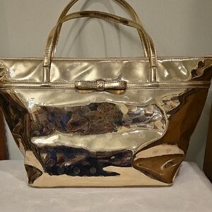 ✨ HUGE KATE SPADE Camellia Street "Sophie" Metallic Gold Tote ✨